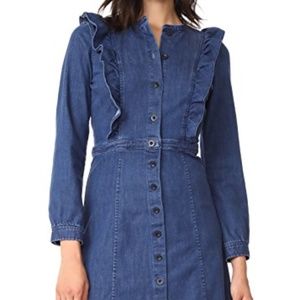 Madewell Denim Ruffle Front Dress